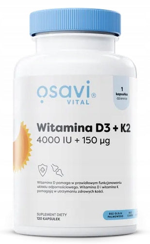 Osavi VITAMIN D3 + K2 4000IU + 150mcg 120 Soft Capsules IMMUNITY