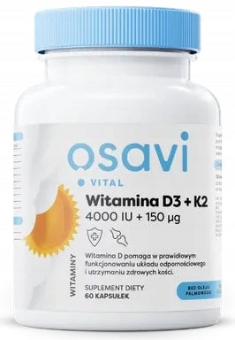Osavi VITAMIN D3 + K2 4000IU + 150mcg 60 Soft Capsules IMMUNITY