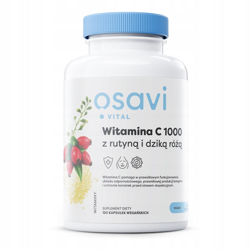 Osavi Vitamin C 1000 mg with Routine and Wild Rose 120 vegan capsules Manufacturer code 5904139921395