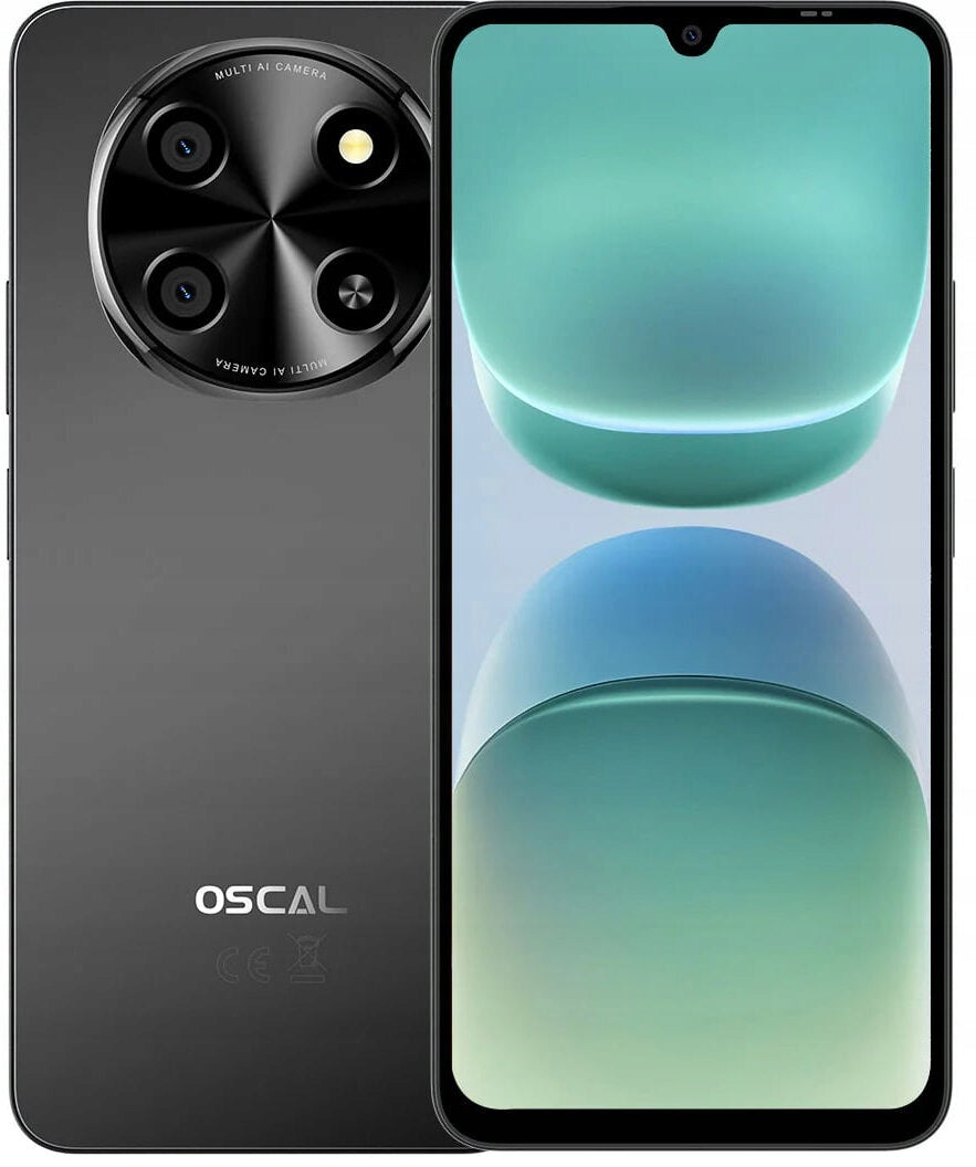 Oscal Tiger 8 4 GB / 128 GB 4G (LTE) black smartphone