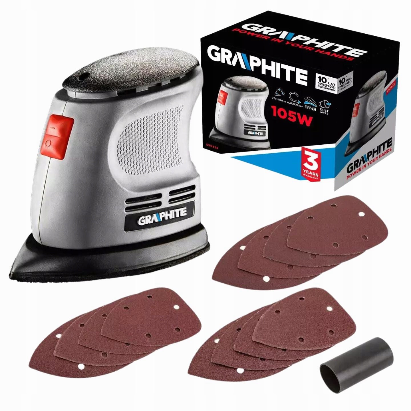 Oscillating grinding machine delta 105W GRAPHITE 59G335
