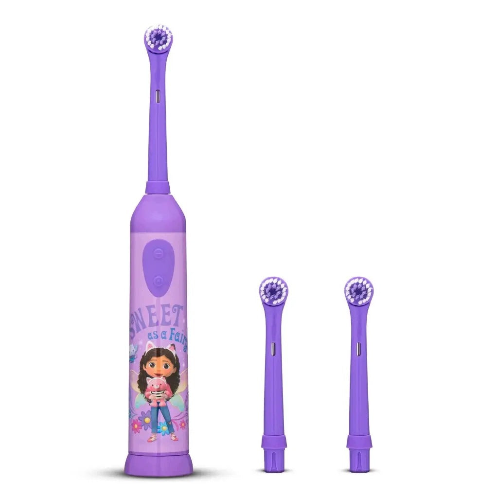 Oscillating toothbrush for children Cat House Gabi pink + 3 tips