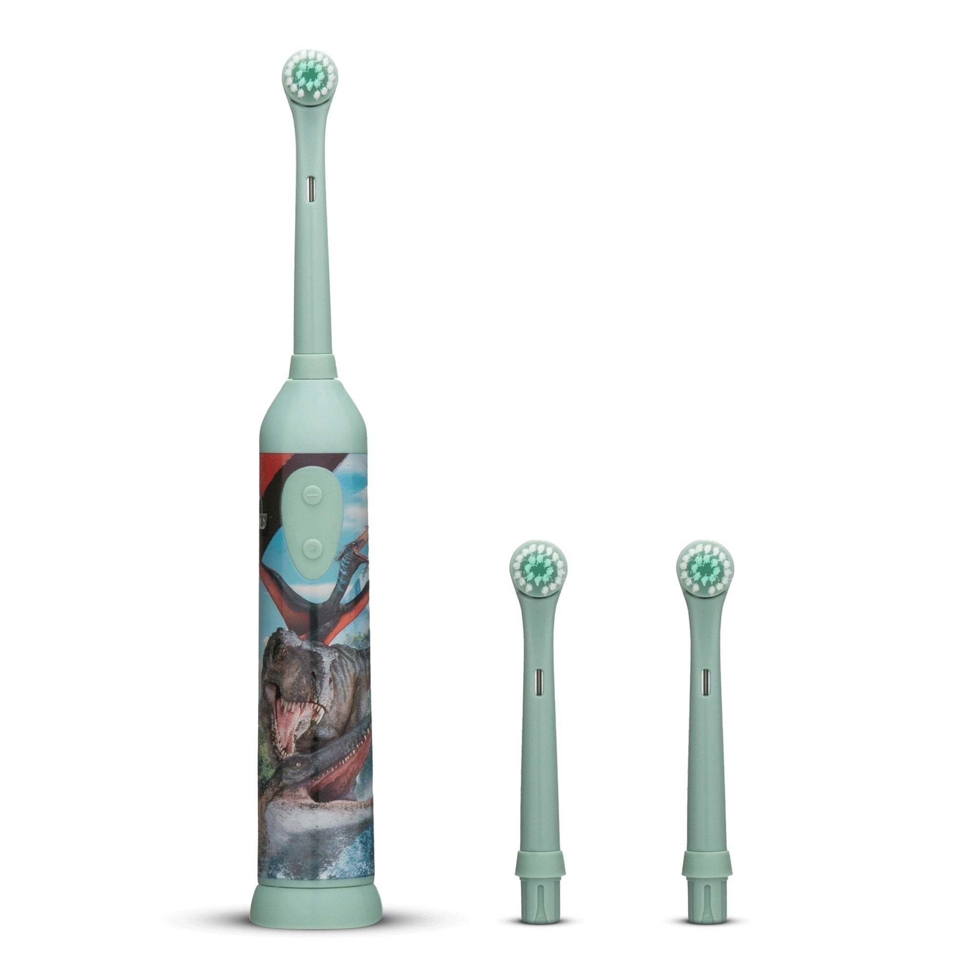 Oscillating toothbrush for children JURASSIC PARK light green + 3 tips