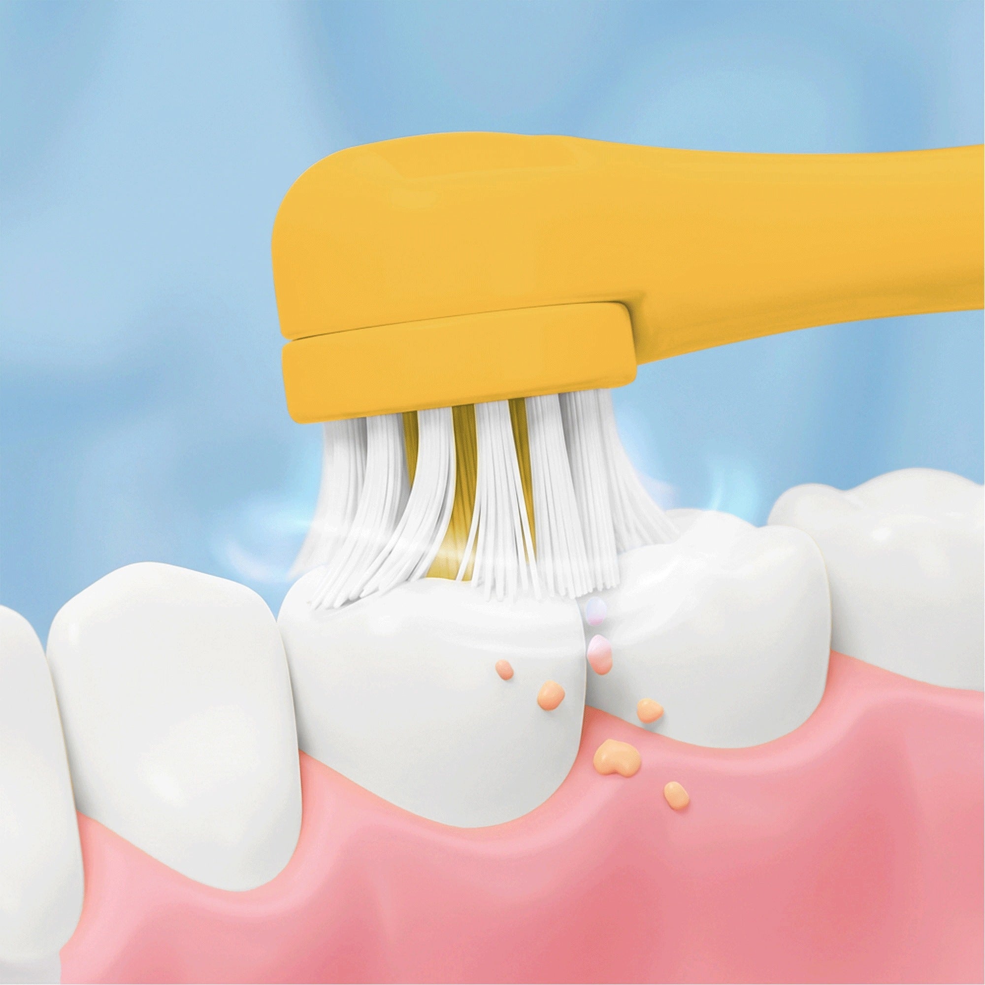 Oscillating toothbrush for children MINIONKI yellow + 3 tips Packaging status original