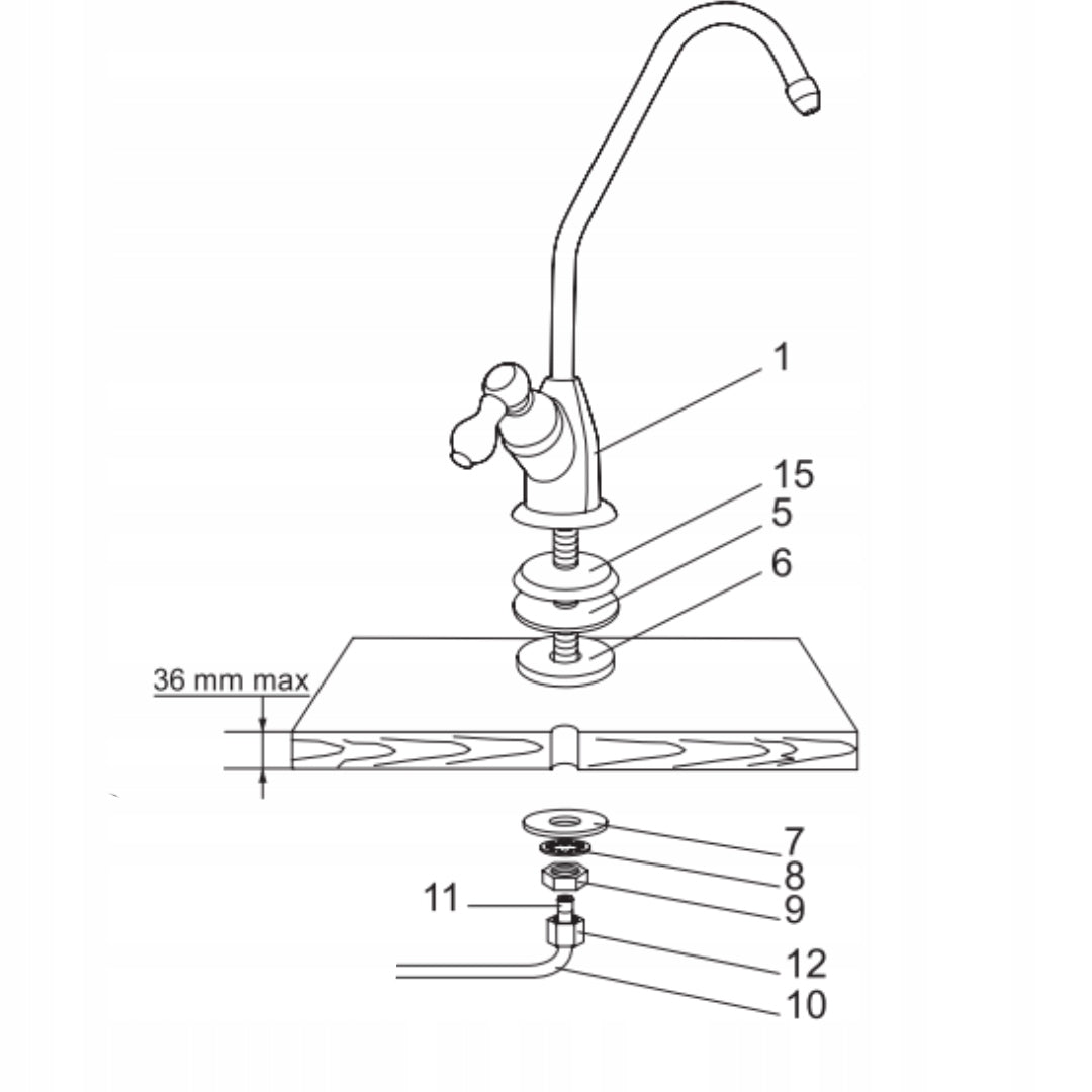 Osmosis Spout Water Filter Faucet Kitchen Sink Filter Faucet Manufacturer code MA-B101C
