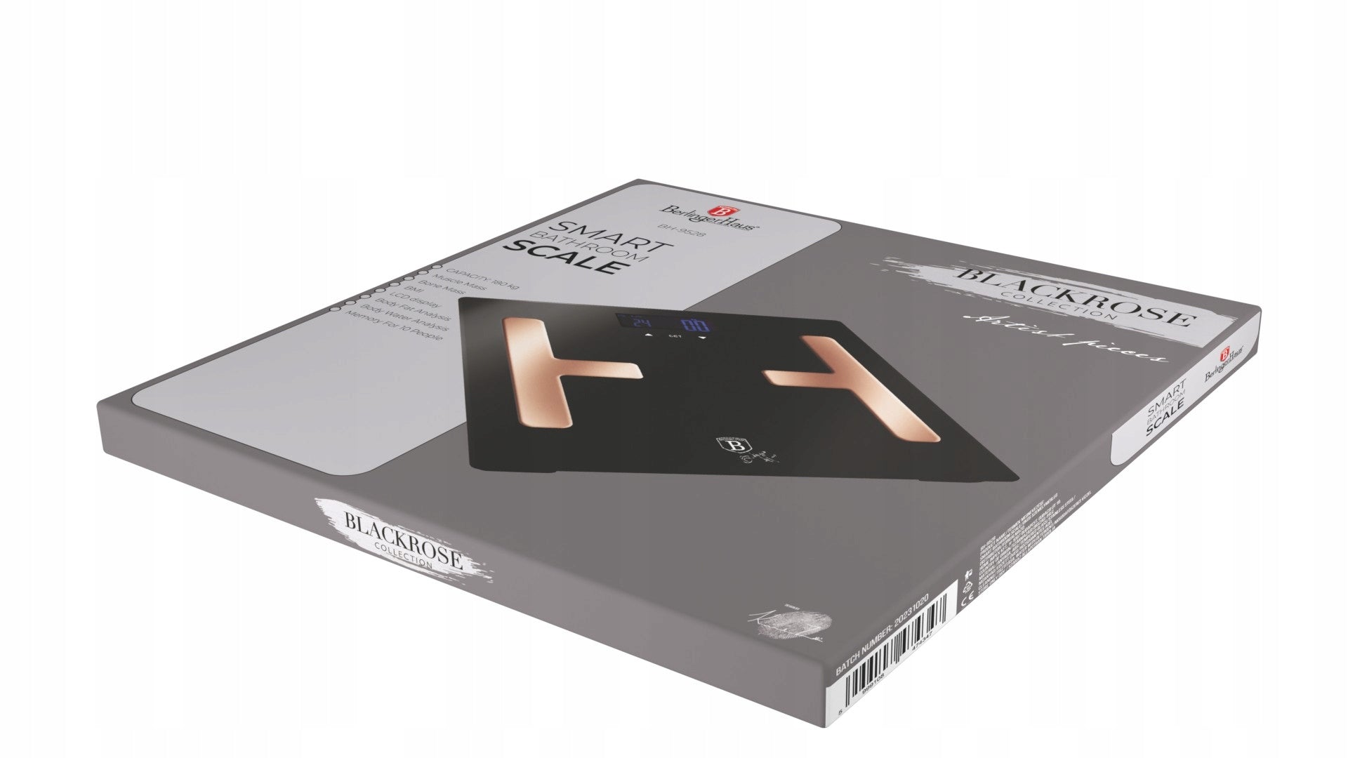 Osobní váha Smart s tělesnou analýzou 150 kg Black Rose Collection Brand Berlinger Haus