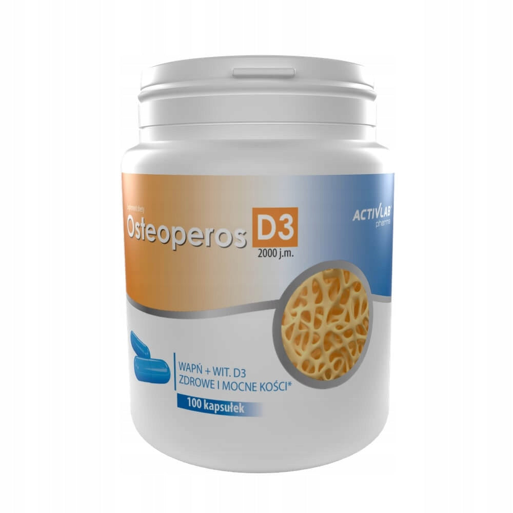 Osteoperos D3 2000 IU 100 capsules CALCIUM CARBONATE STRONG BONES AND TEETH