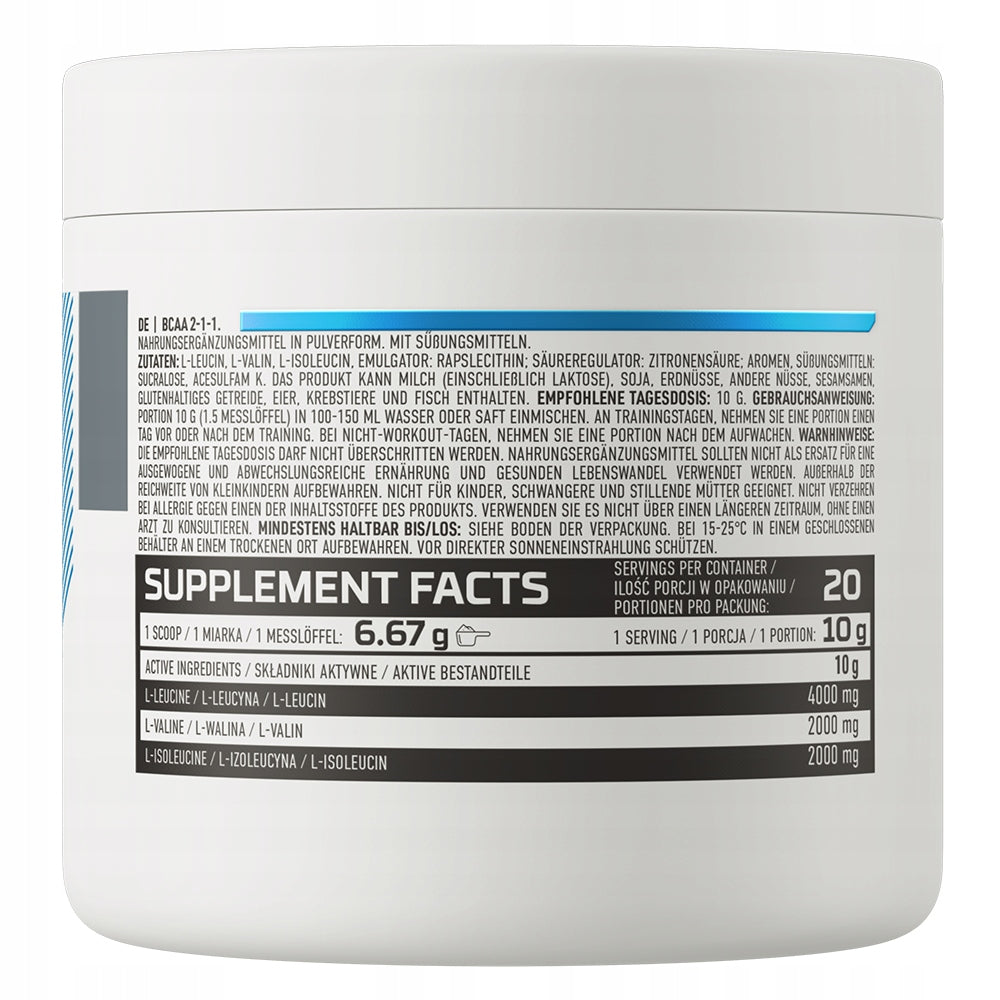 OstroVit BCAA 2-1-1 200 g AMINO AMINO ACIDS Expiration date at least six months from the date of purchase