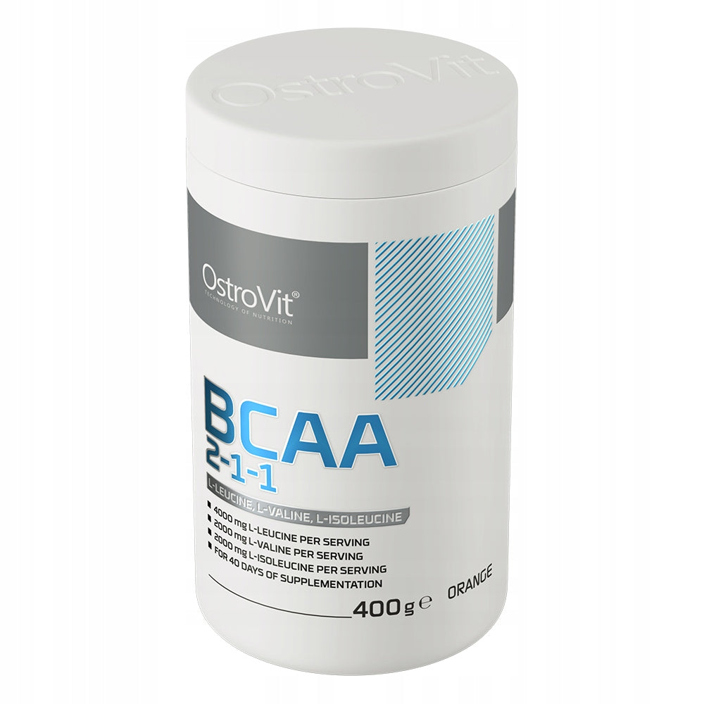 OstroVit BCAA 2-1-1 400 g AMINO ACIDS LEUCINE Protein Synthesis Regeneration Expiration date at least 1 year from the date of purchase