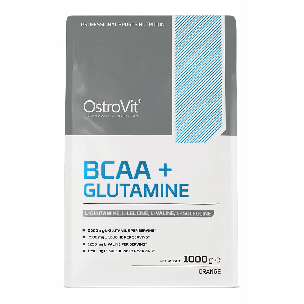 OstroVit BCAA 2:1:1 + Glutamine 1000 g L-Leucine I-Isoleucine L-Valine Expiration date at least six months from the date of purchase