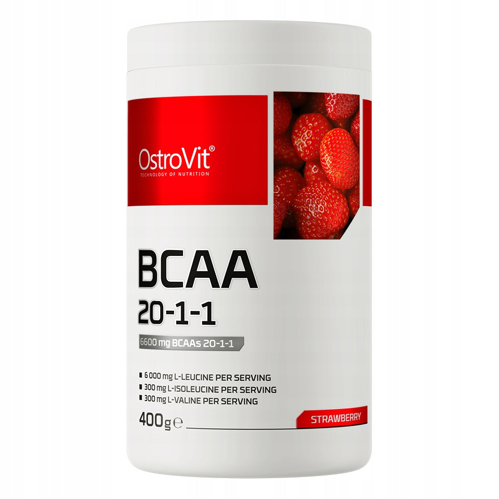 OstroVit BCAA 20:1:1 400 g Strawberry Muscle Regeneration and Protection