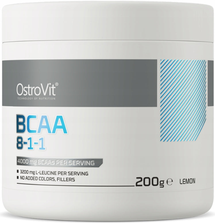 OstroVit BCAA 8-1-1 AMINO ACIDS LEUCINE MUSCLE lemon flavor 200 g
