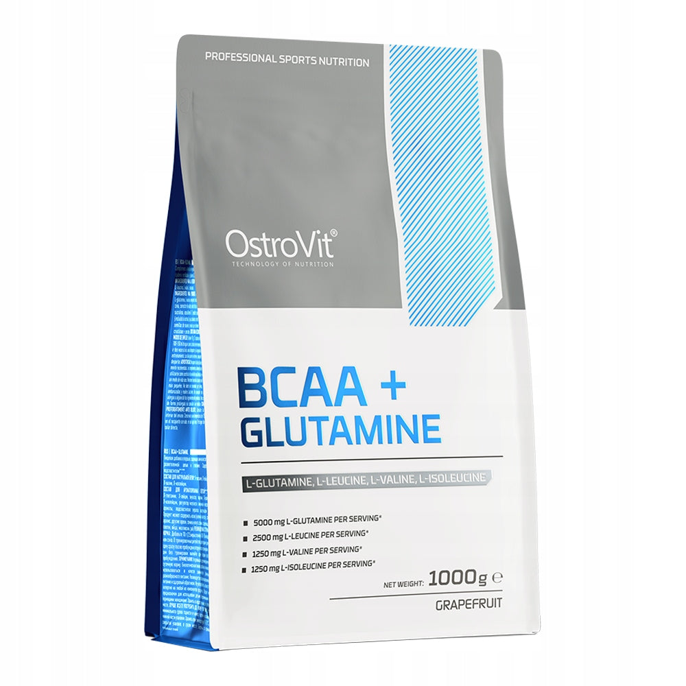 OstroVit BCAA + Glutamine 1000 g Powder Amino Acids Leucine Regeneration