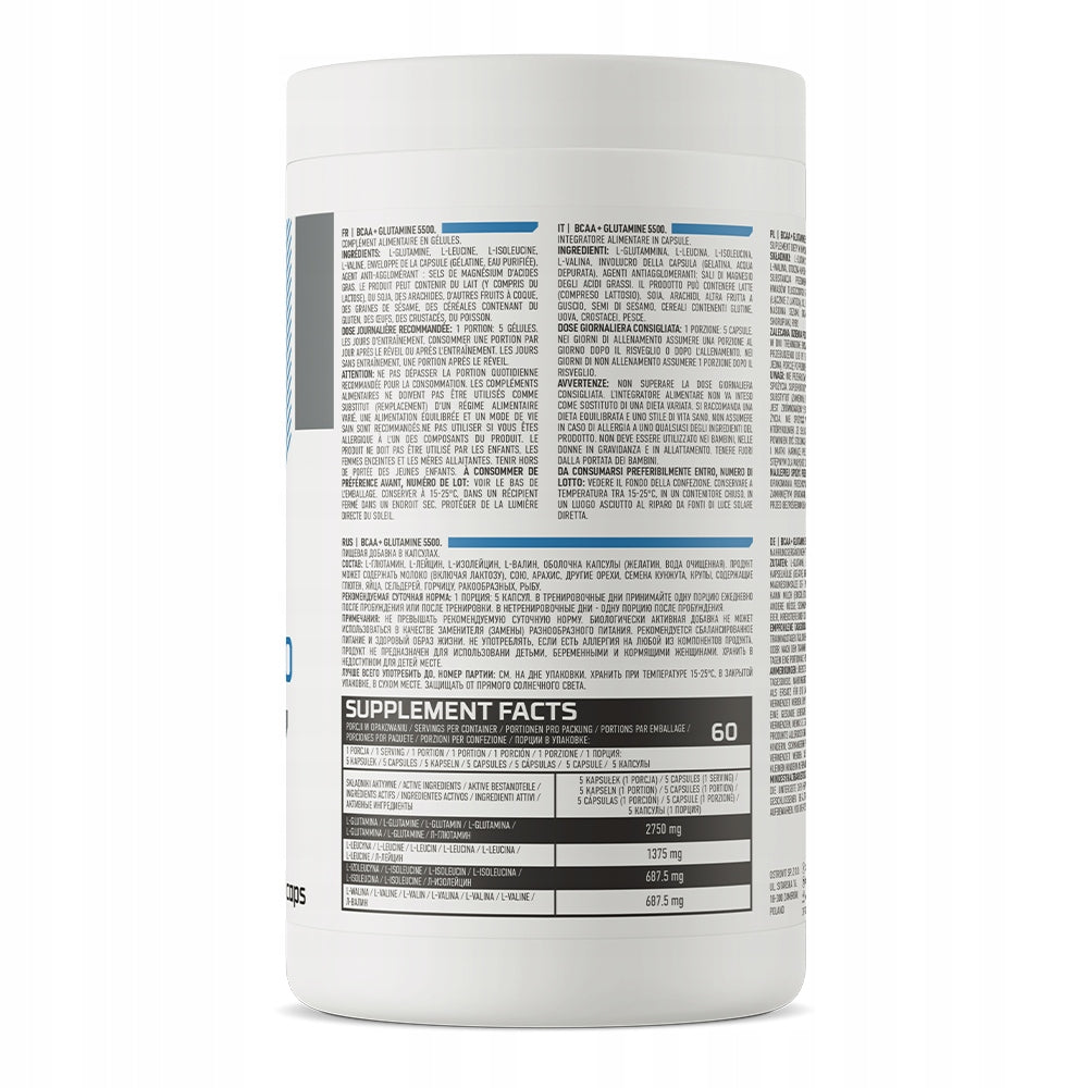 OstroVit BCAA + Glutamine Amino acids L-Glutamine Muscle Regeneration Expiration date at least six months from the date of purchase