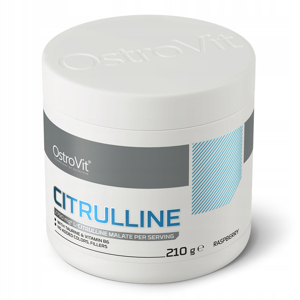 OstroVit Citrulline 210 g Citrulline Malate 2670 mg RASPBERRY PRE WORKOUT Expiration date at least six months from the date of purchase