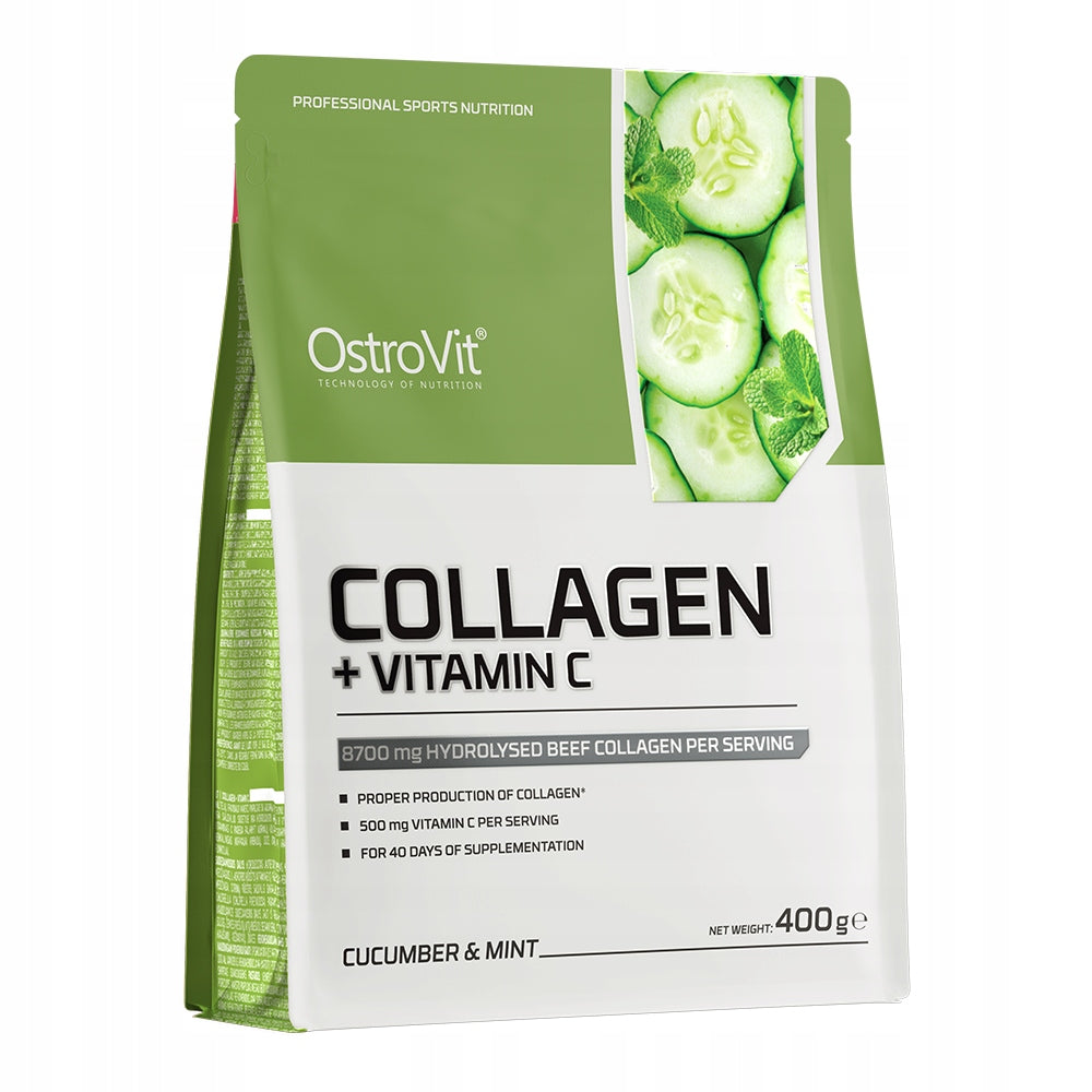 OstroVit Collagen + Vitamin C 400 g HYDROLYZATE Powder liquid joint supplement