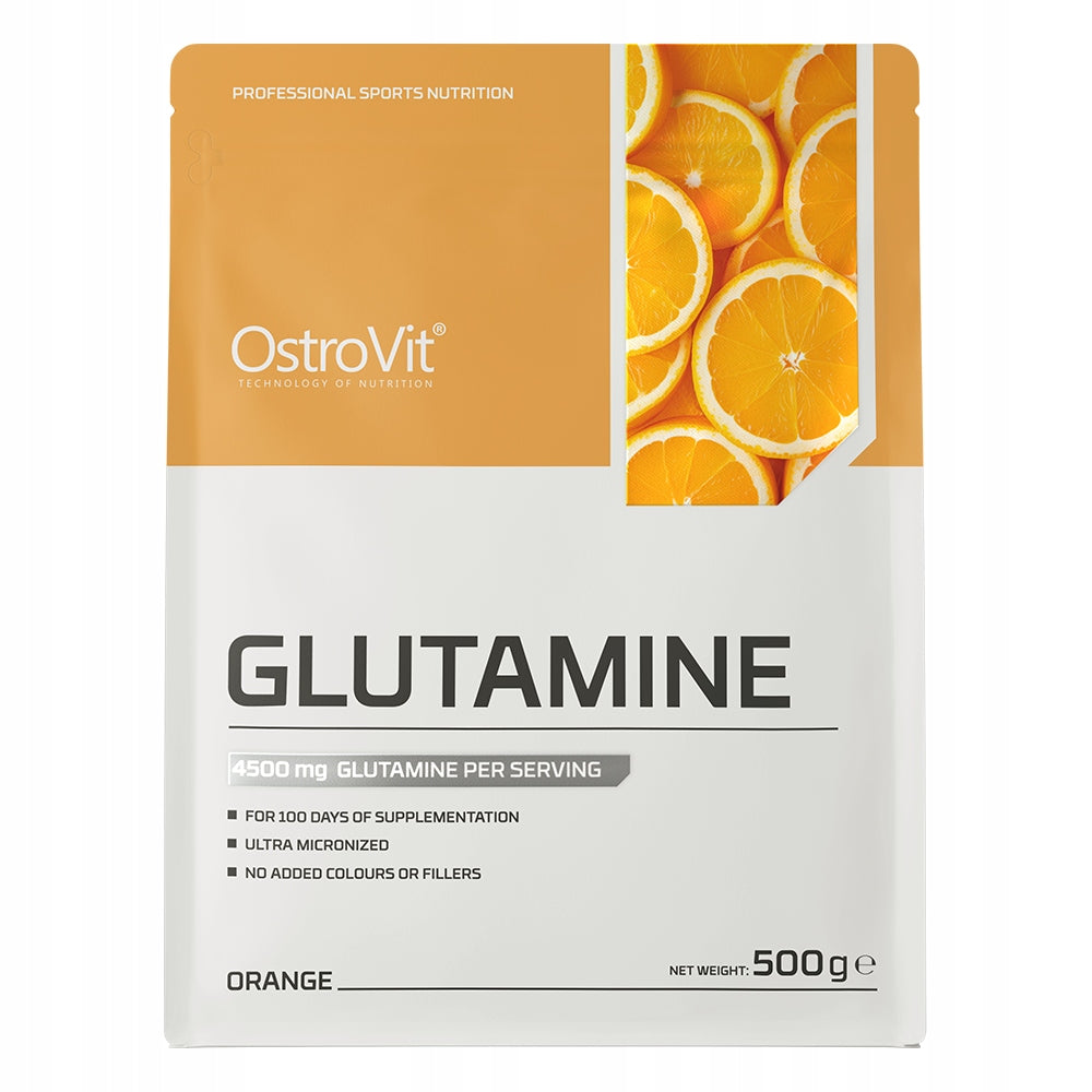 OstroVit Glutamine 500g Orange L-Glutamine Without Sugar Expiration date at least 1 year from the date of purchase