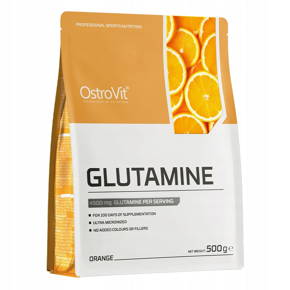 OstroVit Glutamine 500g Orange L-Glutamine Without Sugar