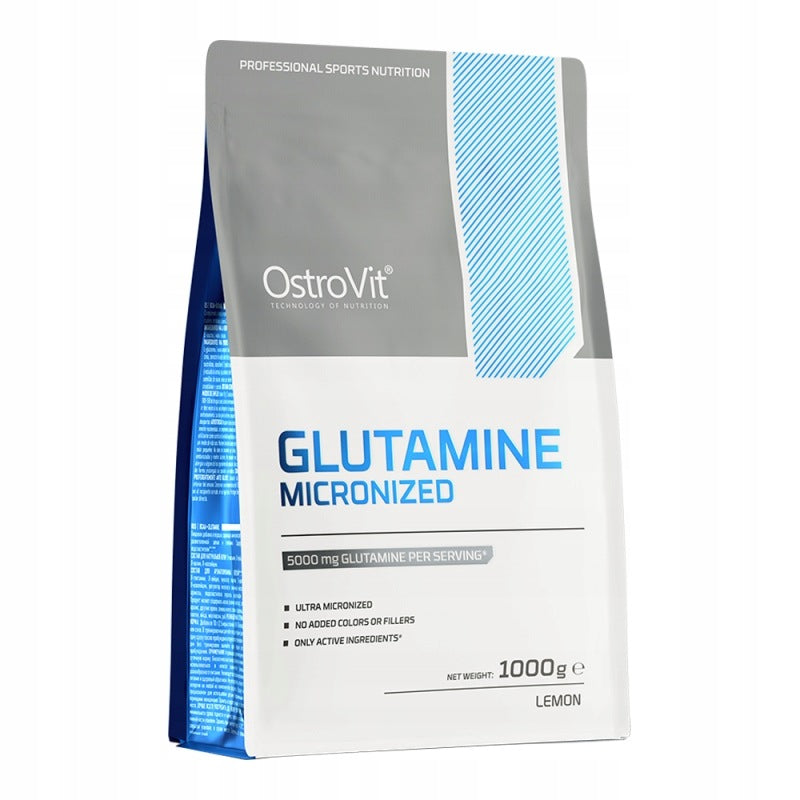 OstroVit, Glutamine Micronized, Lemon Flavour, Powder, 1000 g