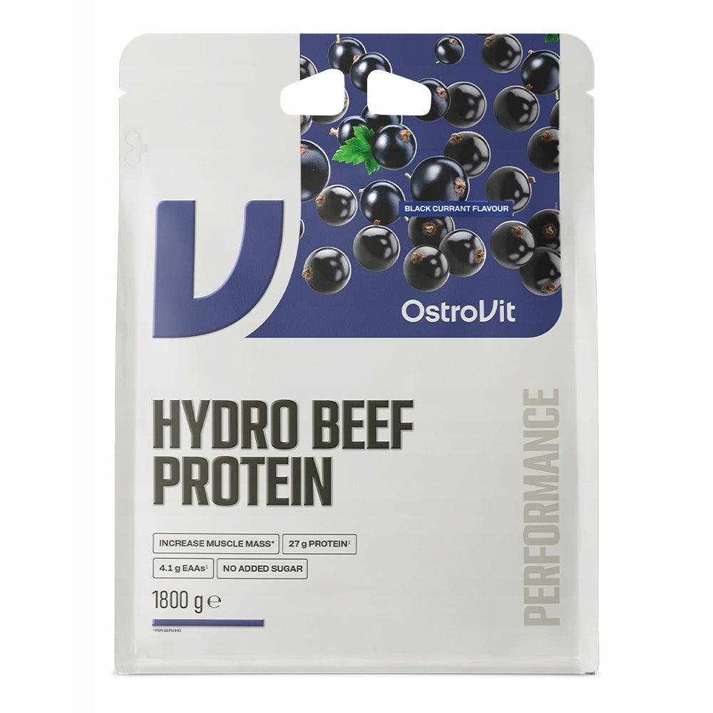 OstroVit Hydro Beef Protein 1800 g Protein Hydrolysate Black Currant Packaging status original