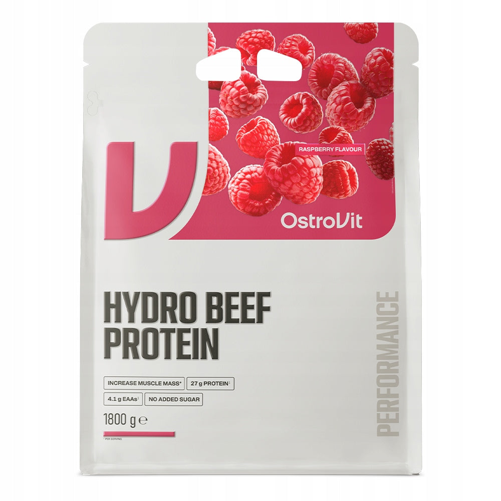 OstroVit Hydro Beef Protein 1800 g Raspberry Hydrolysate Protein Expiration date at least 1 year from the date of purchase