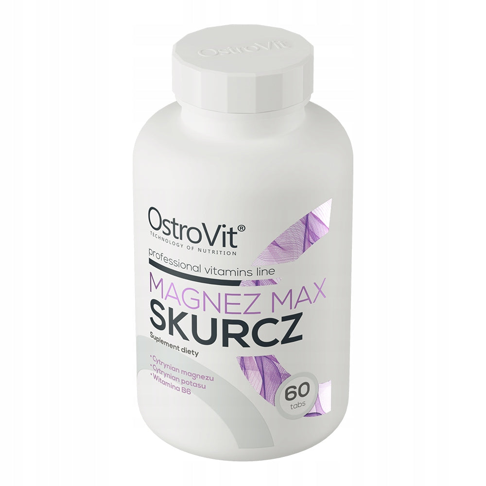 OstroVit Magnesium Max Shrinkage 60 tabs Magnesium Citrate Potassium Vitamin B6 Brand OstroVit