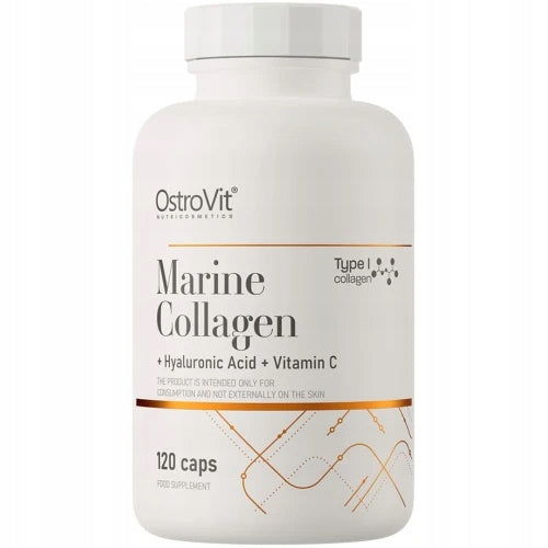 OstroVit Marine Collagen + Hyaluronic Acid + Vitamin C, 120 capsules