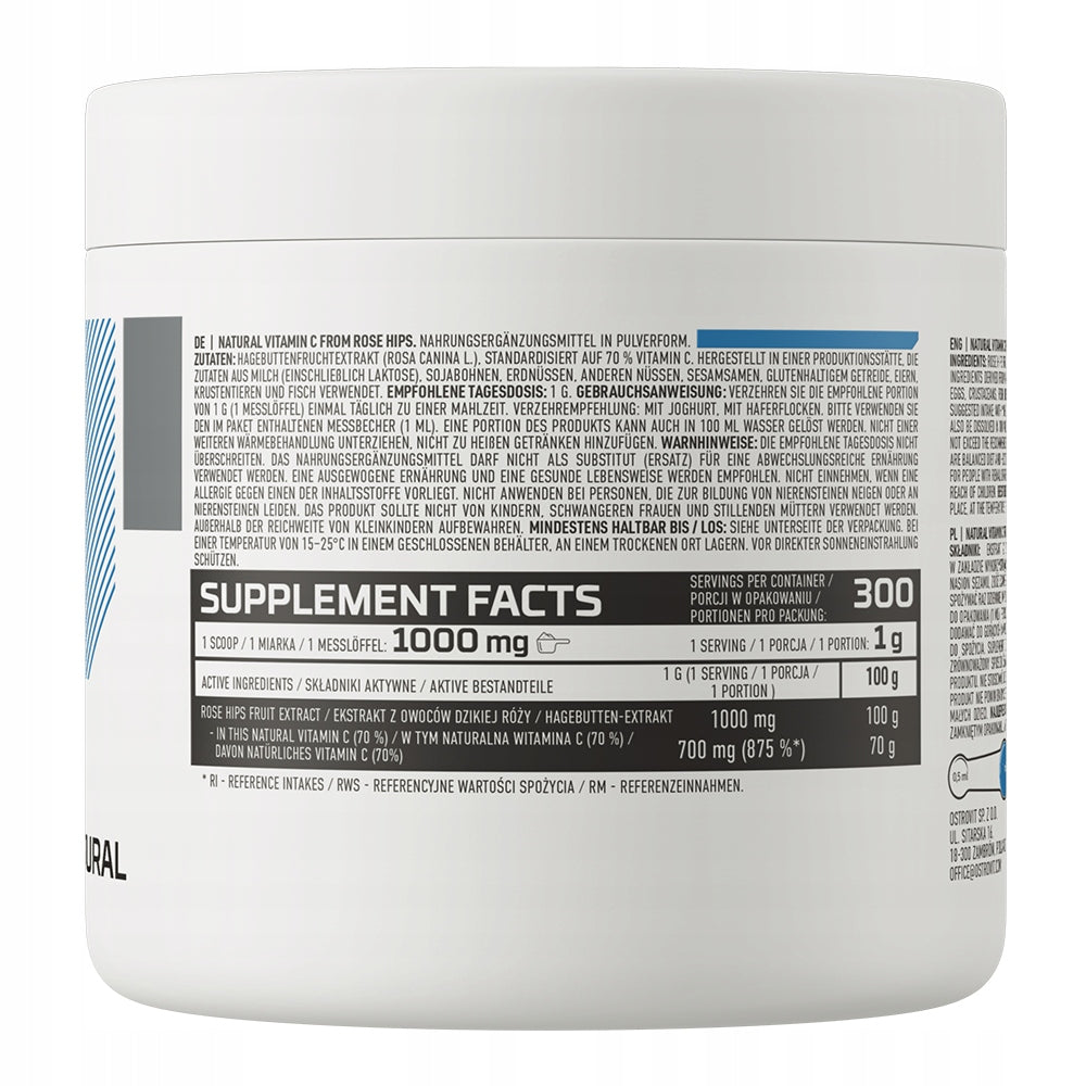 OstroVit Natural Vitamin C VITAMIN C NATURAL Immune Support Health Manufacturer code 5903246226522