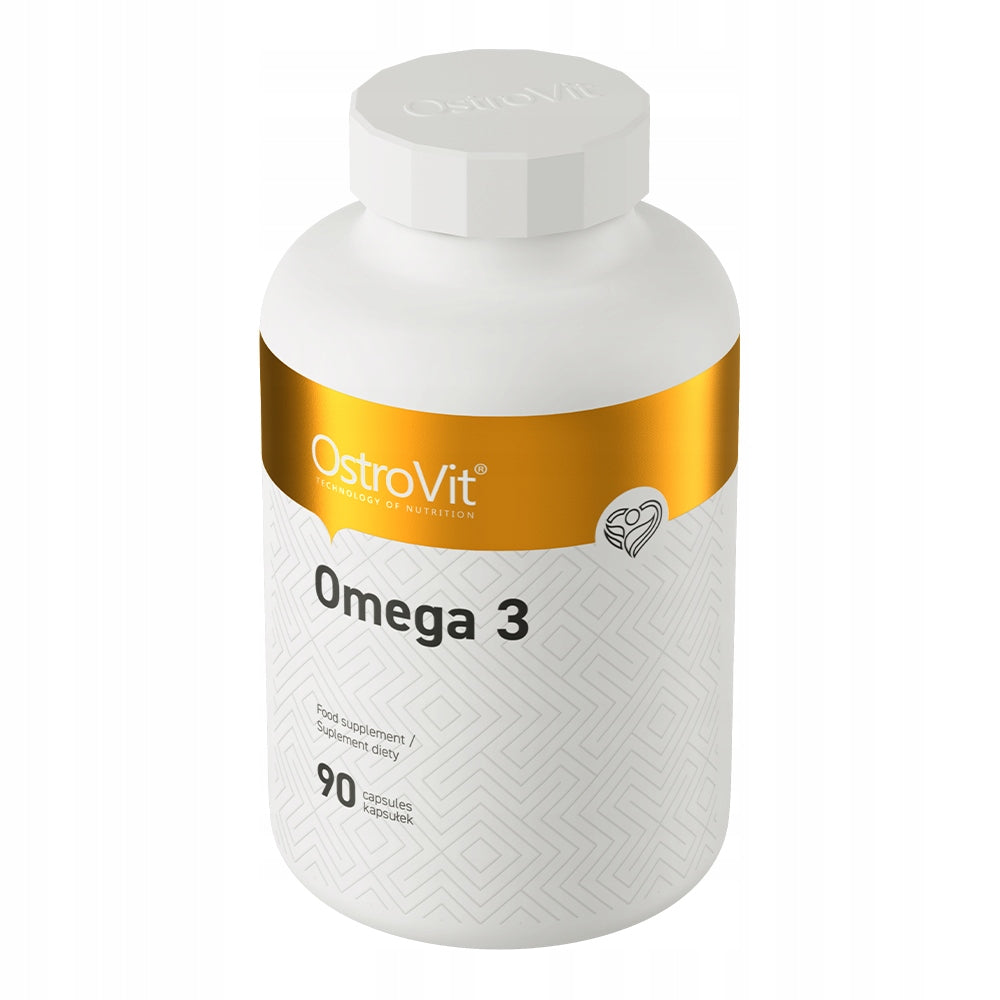 OstroVit Omega 3 90cap ESSENTIAL FATTY ACIDS EPA DHA Fish Oil 1000 mg Expiration date not specified