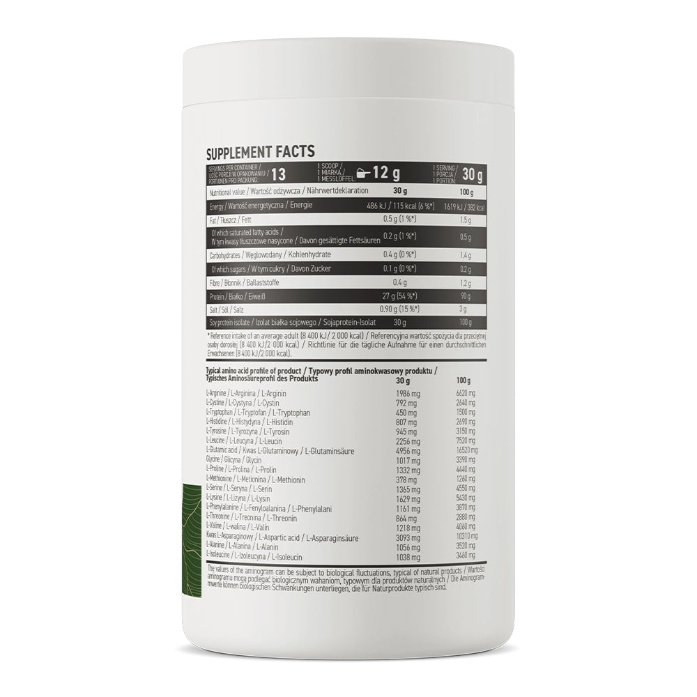 OstroVit Soy Protein Isolate 390 g PLANT VEGE NATURAL Packaging status original