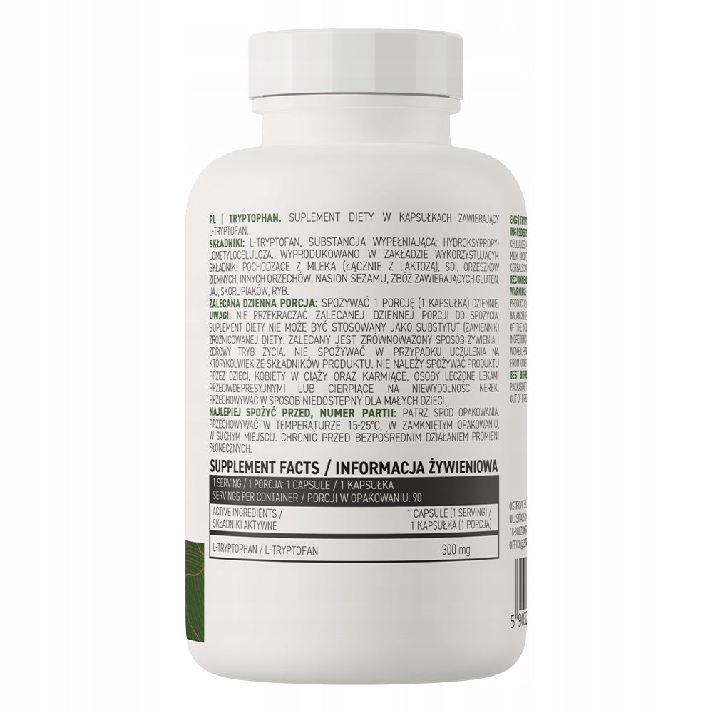 OstroVit Tryptophan VEGE 90 caps L-Tryptophan 300mg Sleep Mood Relaxation Stress Packaging status original