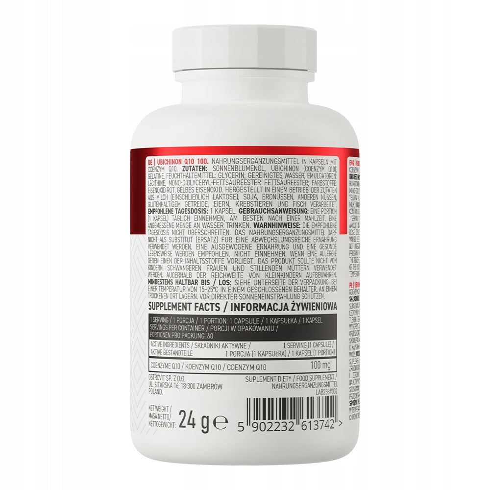 OstroVit Ubiquinone Q10 100 mg 60 capsules Coenzyme Q10 Heart Support Brand OstroVit