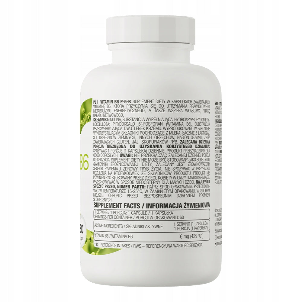 OstroVit Vitamin B6 P5P 60k Active B6 Nervous System Packaging status original