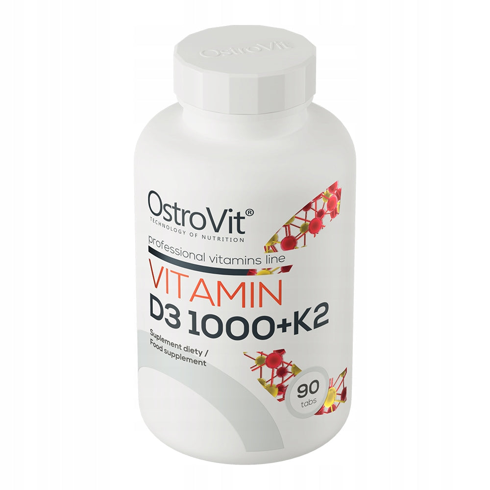 OstroVit Vitamin D3 1000 IU + K2 MK-7 90 tabs VITAMIN D3 CHOLECALCIFEROL Brand OstroVit