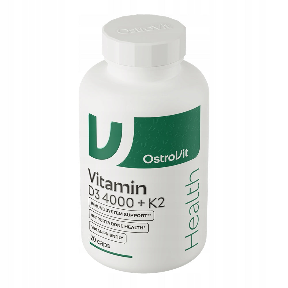 OstroVit Vitamin D3 4000 IU + K2 VEGE 120 capsules D3 K2 MK-7 supplement Manufacturer code 5903933906249