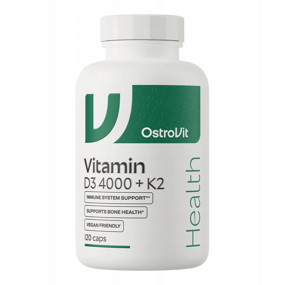 OstroVit Vitamin D3 4000 IU + K2 VEGE 120 capsules D3 K2 MK-7 supplement