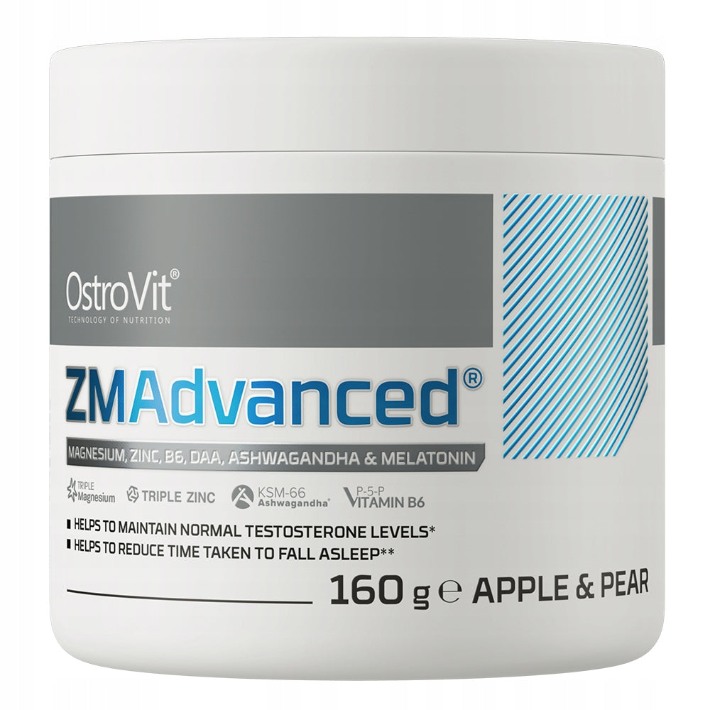 OstroVit ZMA 160 g Magnesium Zinc Triple Form Ashwagandha Melatonin DAA B6