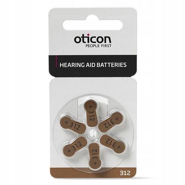 Oticon 312 Hearing Aid Batteries - 60pcs
