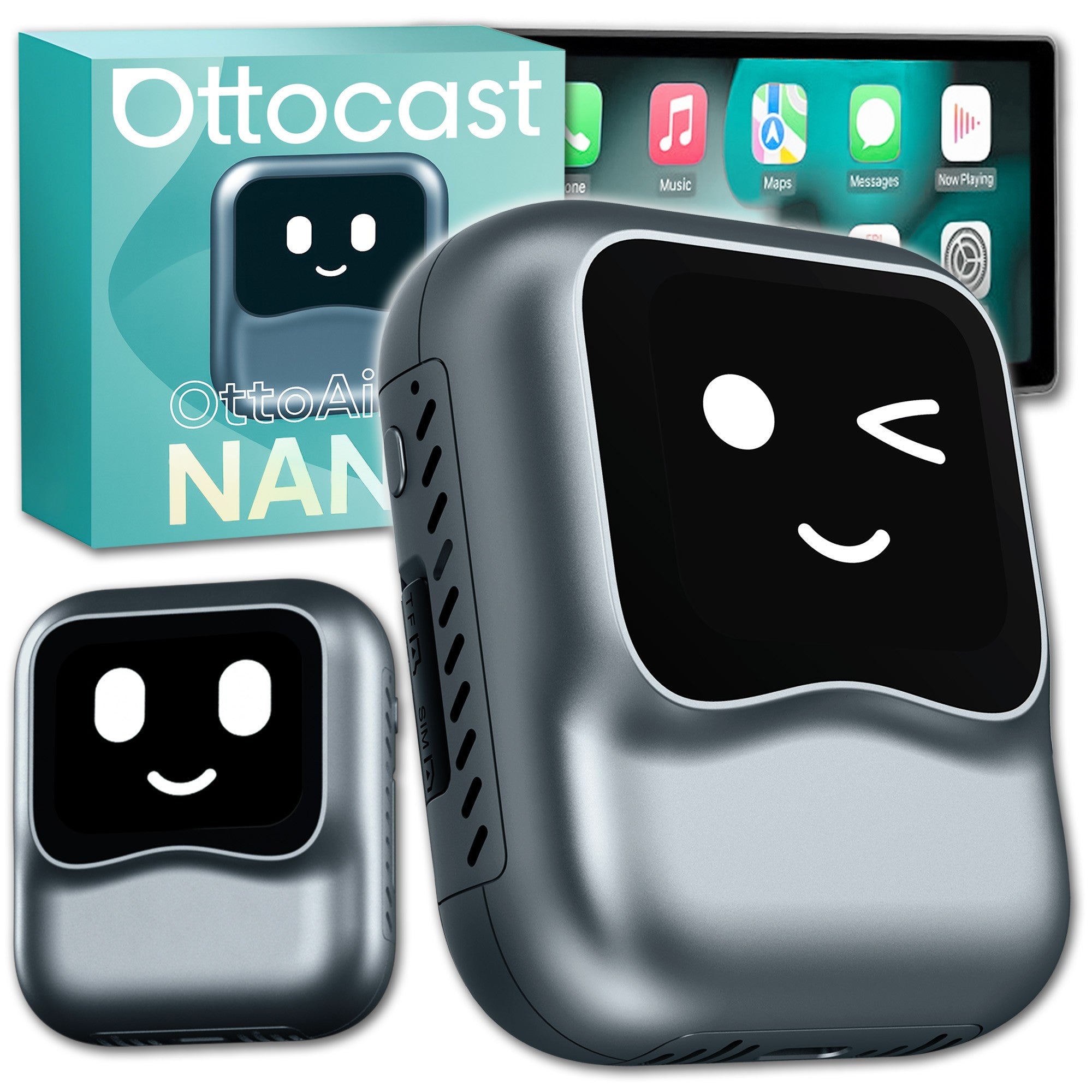 Ottocast Nano OttoAibox Wireless CarPlay Android Auto Adapter
