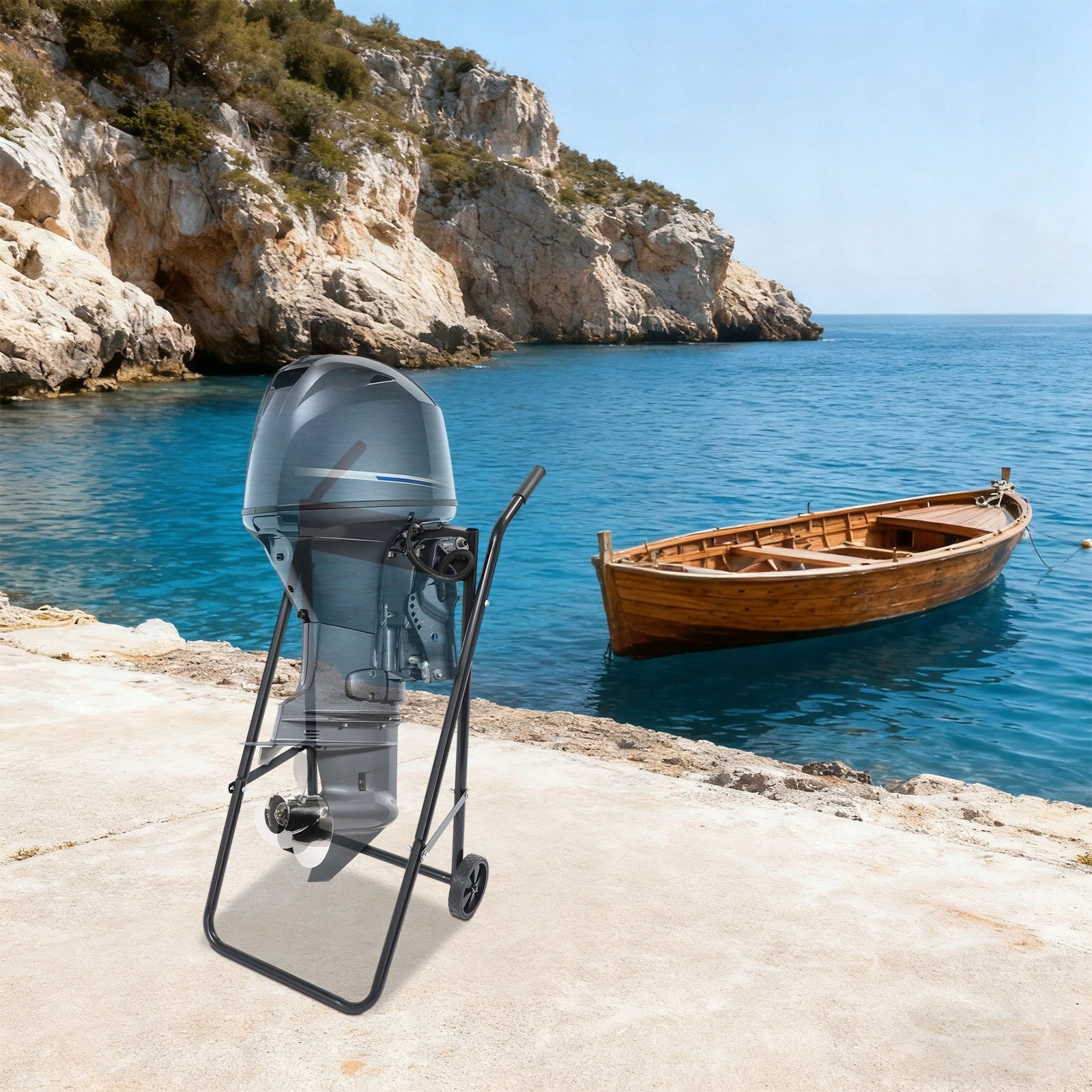 Outboard Marine Engine Cart, 40 kg Load Capacity, Foldable Number of seats not specified
