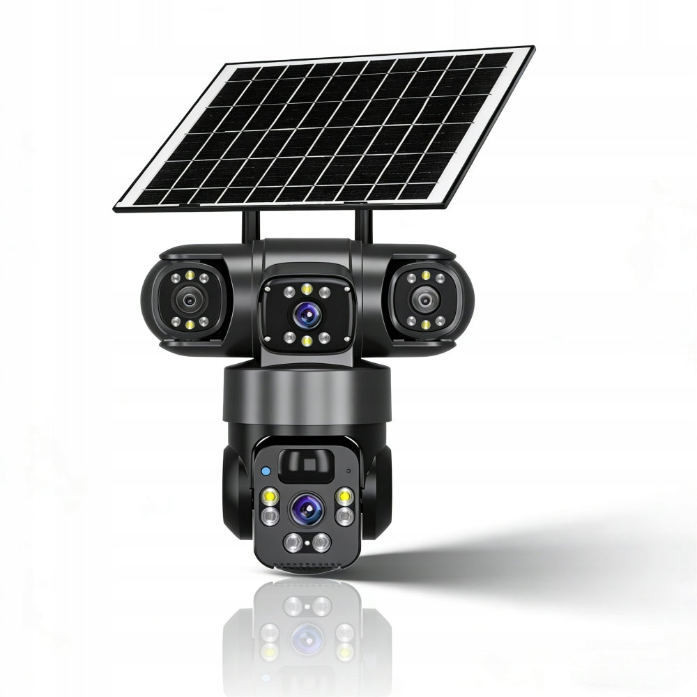 Outdoor Camera 4MP Dual Solar SIM Lens 4G LTE IP66
