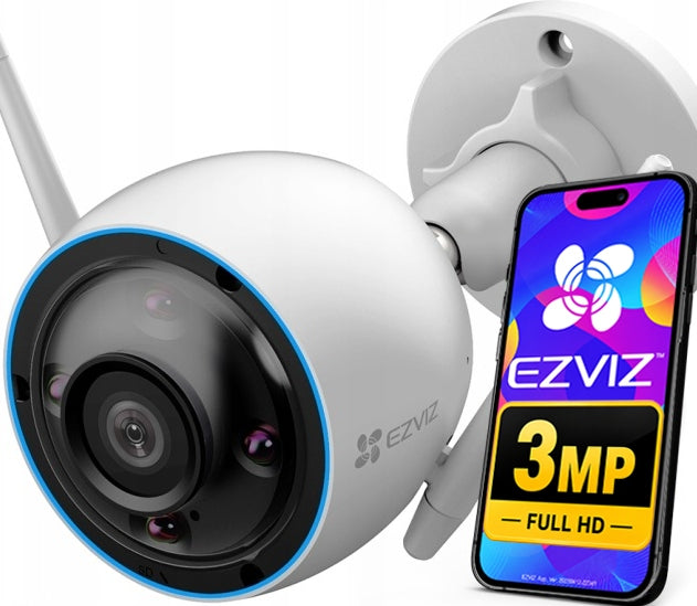 Outdoor Camera EZVIZ H3 2K Audio 3MP Color 24/7