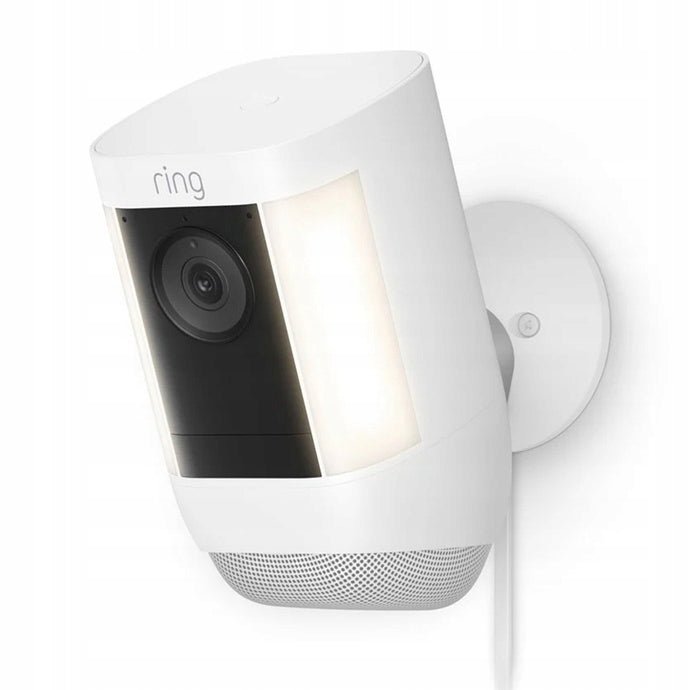 Outdoor Camera Ring Spotlight Cam Pro White WiFi Video 2K