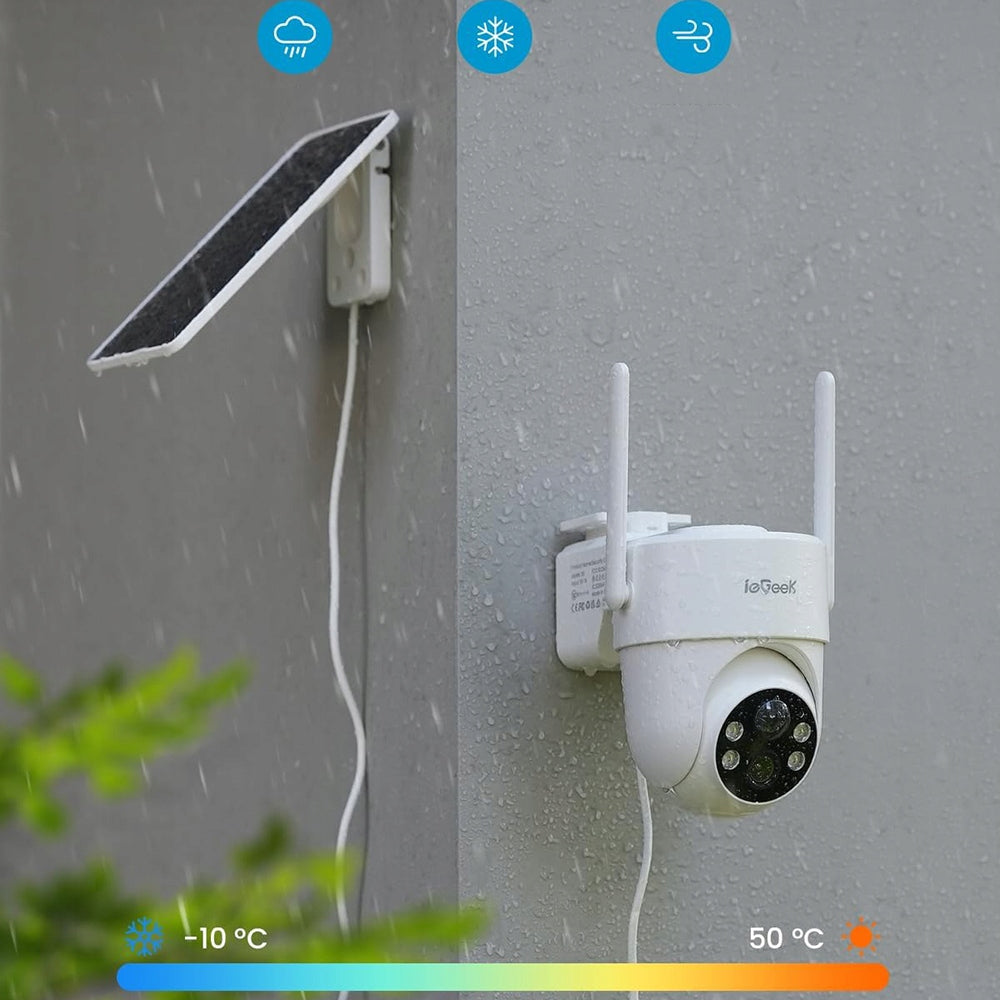 Outdoor Camera Rotating FHD WiFi 2K 3MPx with Battery and Solar Panel