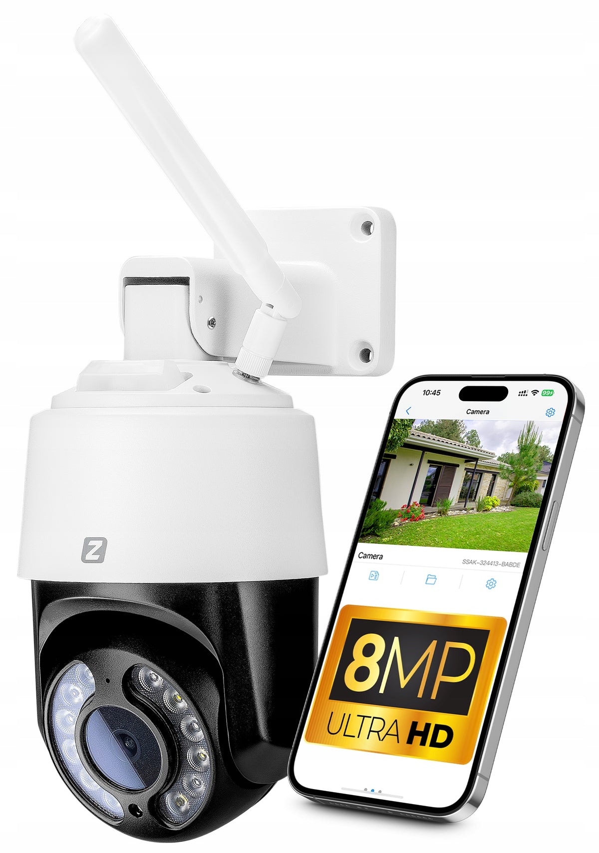 Outdoor Camera Rotating P8 WiFi 8MPx 4K UHD AUDIO DETECTION 4XZOOM