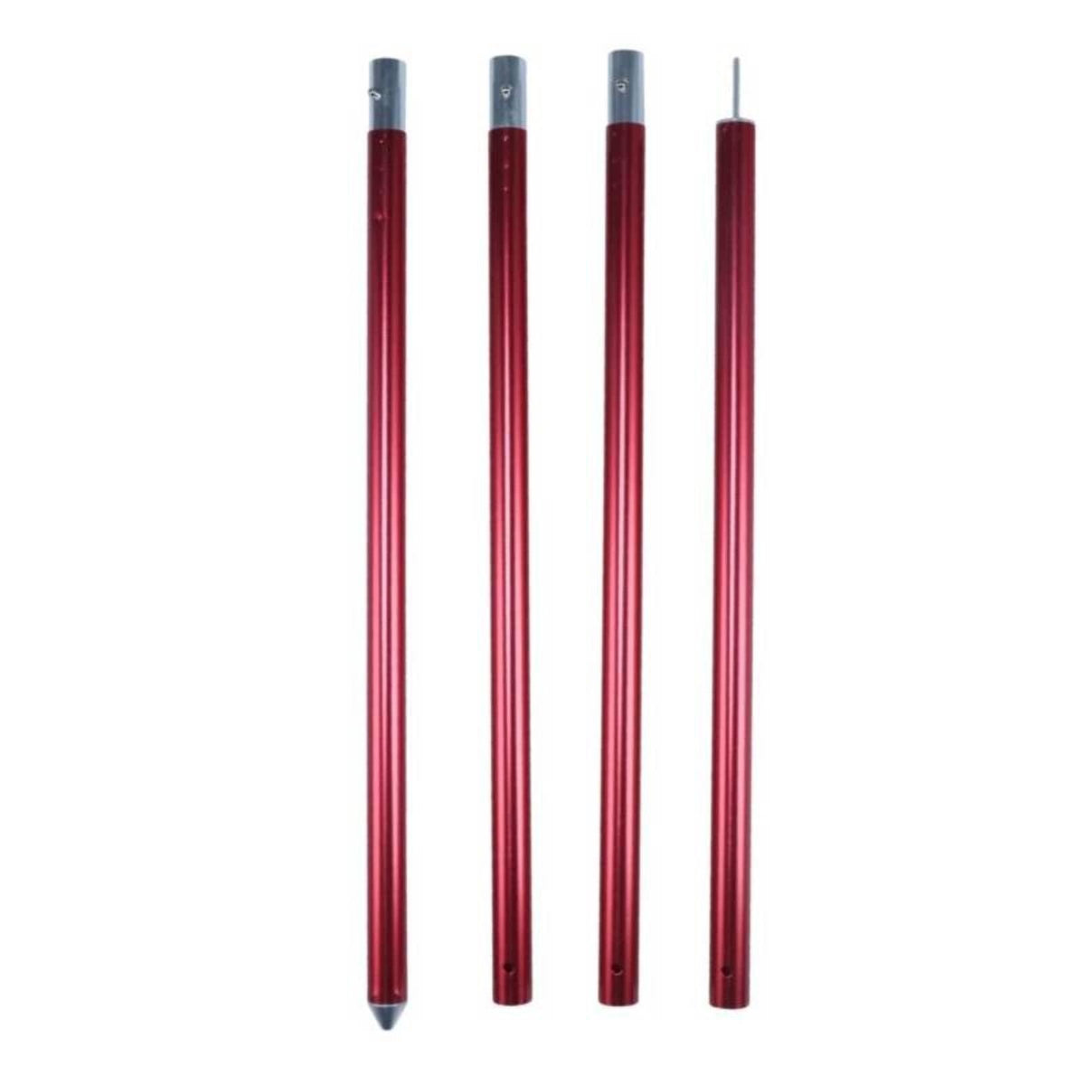 Outdoor Camping Aluminum Tent Pole Replacement Support Rod 28mm-2.4m Red