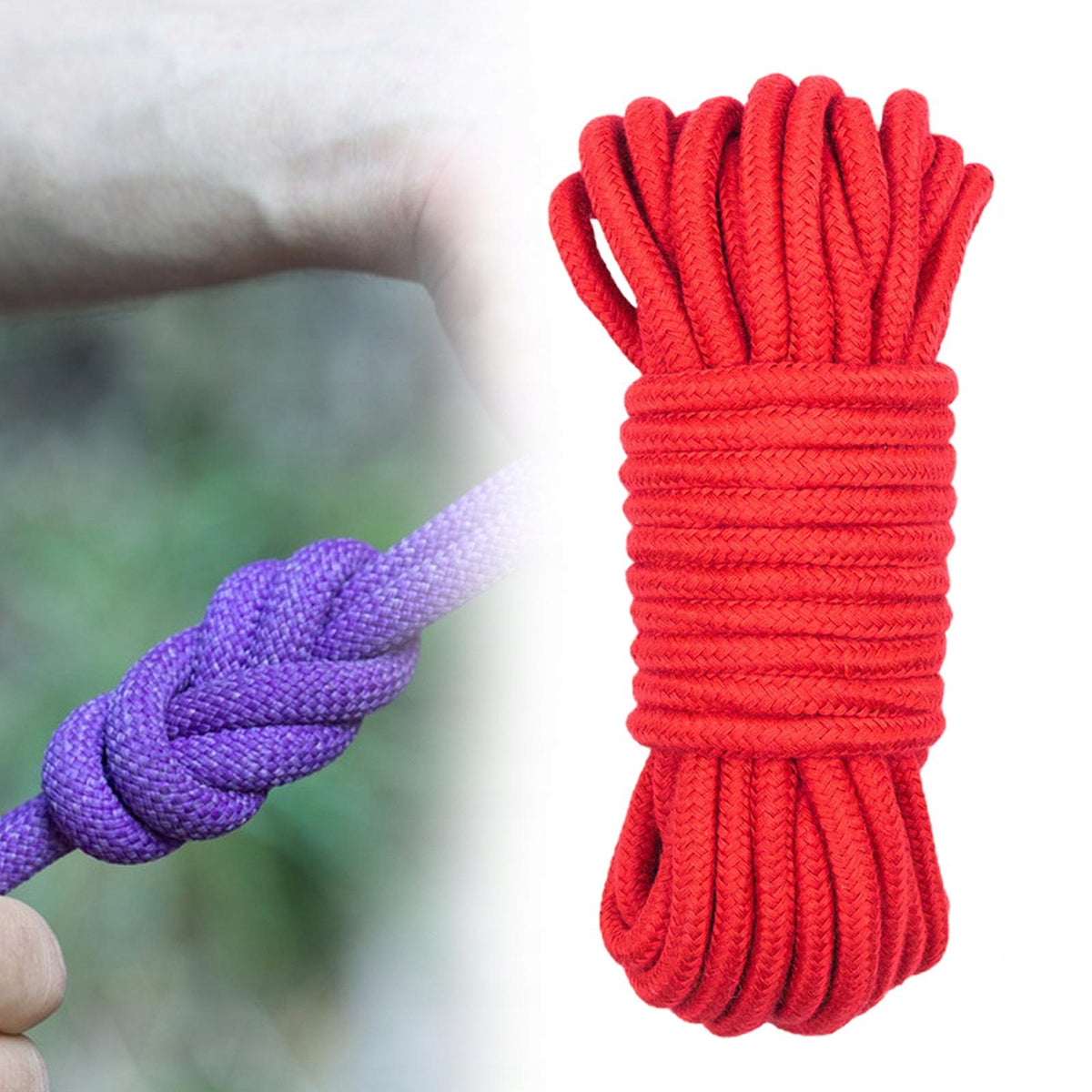 Outdoor Camping Clothesline Clothes Line Outdoors Paracord 10m Red