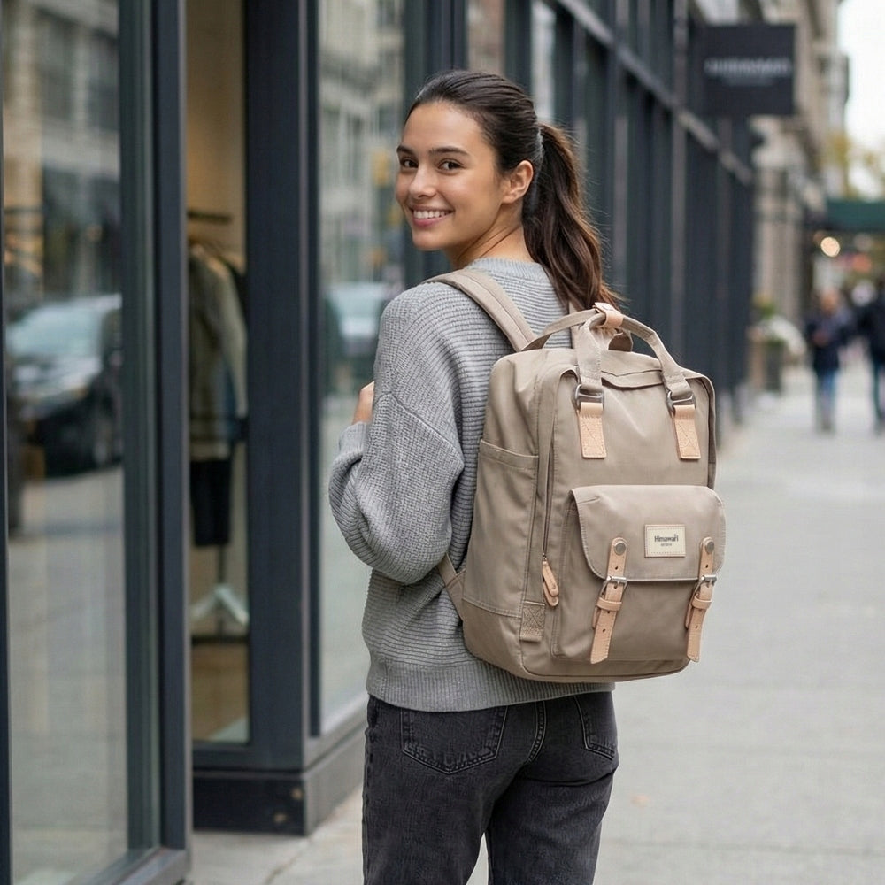 Outdoor City School Backpack Himawari HM188L for Laptop 13,3 14,1 Coffee Manufacturer code 6976720541762