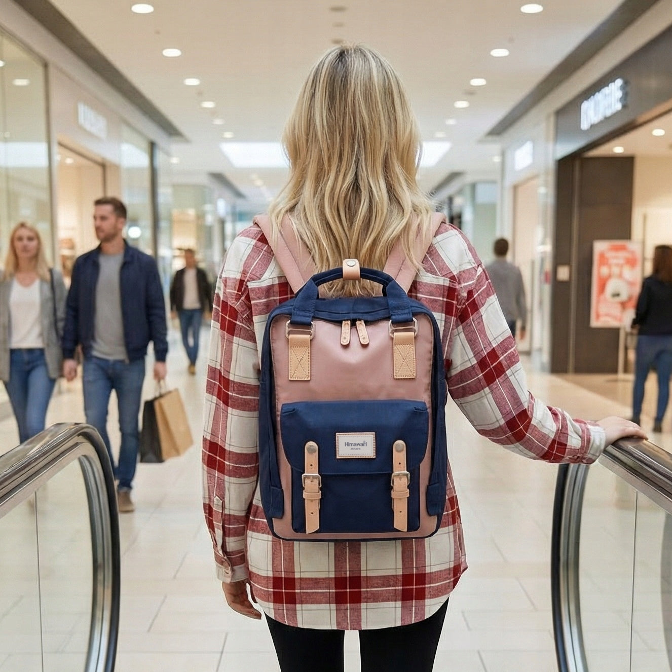 Outdoor City School Backpack Himawari HM188L for Laptop 13,3 14,1 Game-Pink Brand Himawari