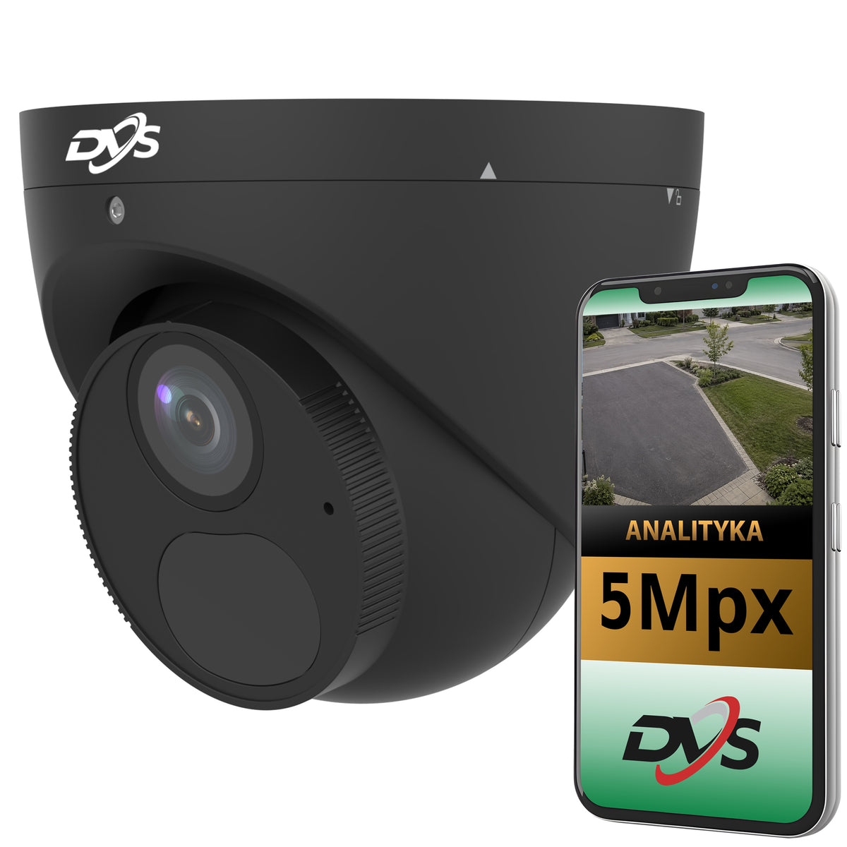Outdoor Dome IP Camera 5 Mpx PoE AI Analytics Microphone ONVIF DVS